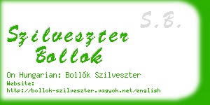 szilveszter bollok business card
